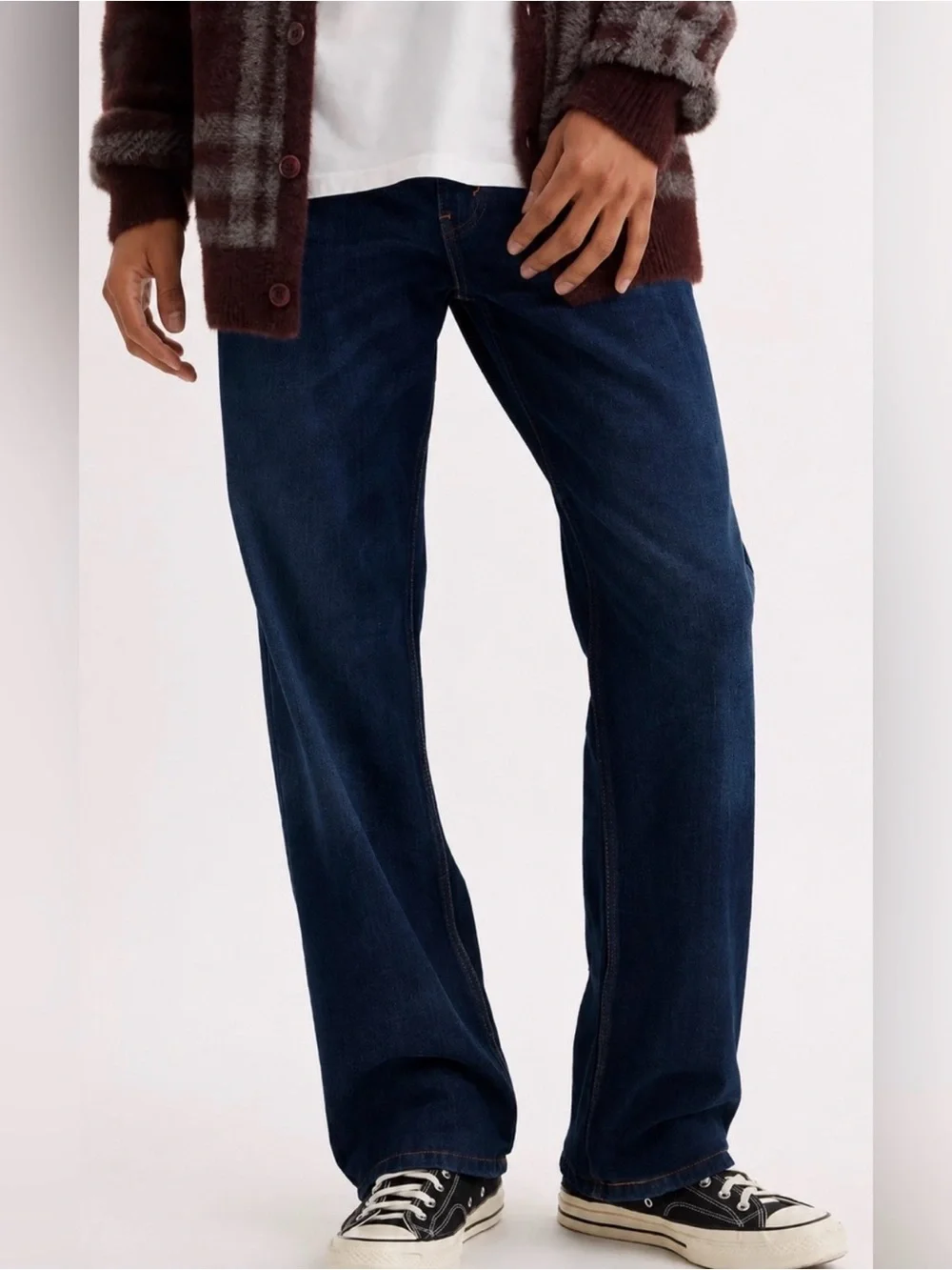 Levi's 569 Men’s Jeans Loose Straight Fit - Dark Blue Denim Casual 34W X 36L